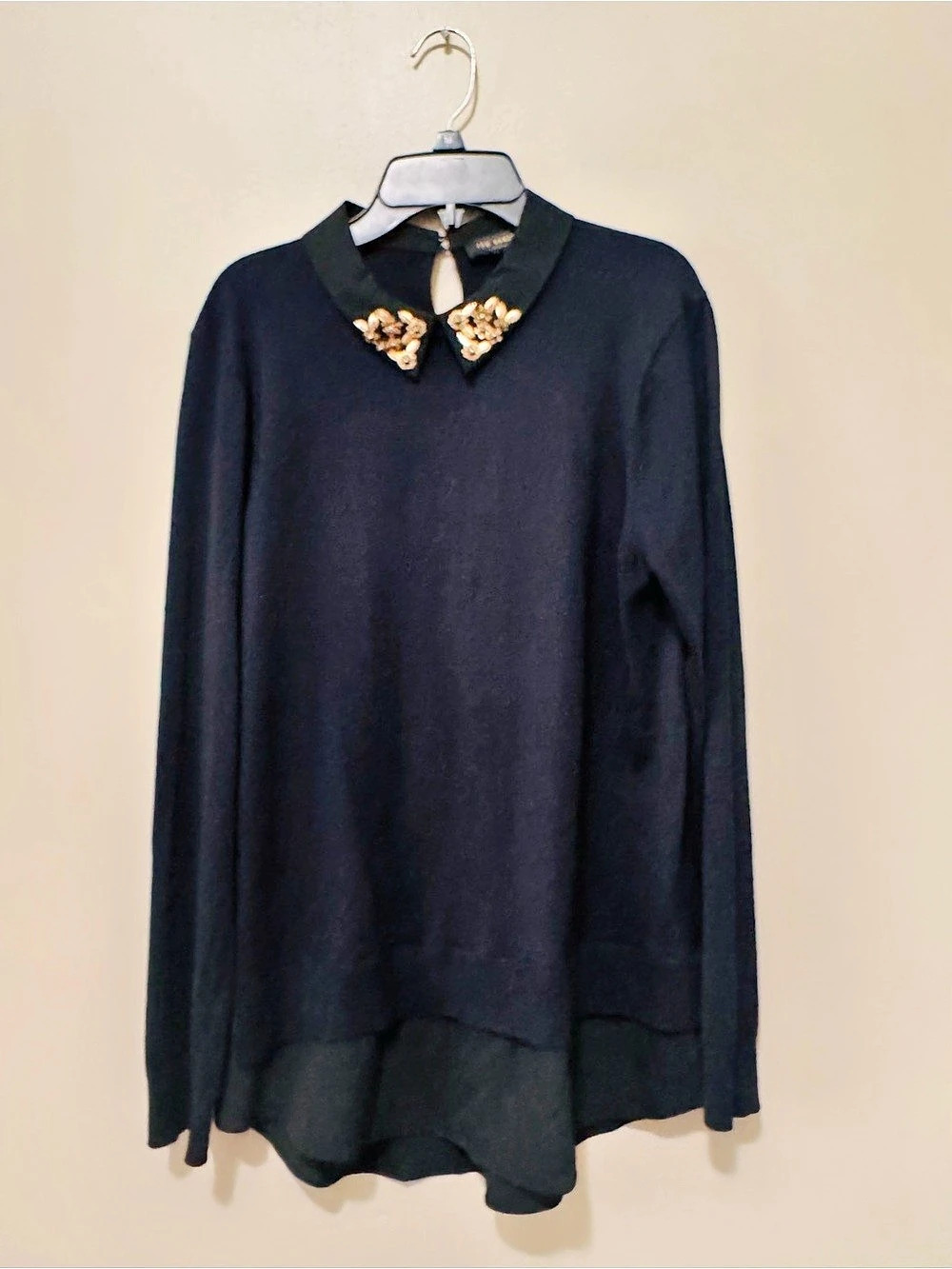 Ted Baker Moliiee Embellished-Collar Sweater Black